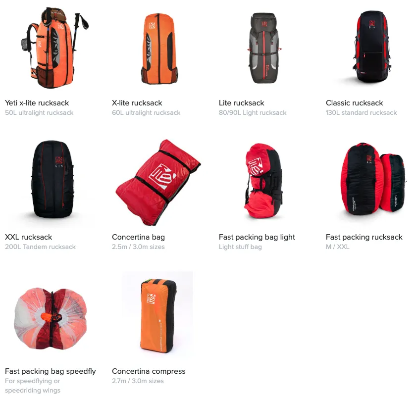Gin bags and sacks